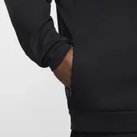 Nike Primary Fleece мужские Dri-FIT UV Pullover Performance Толстовка с капюшоном цвет черный