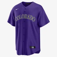 Nolan Jones Colorado Rockies мужские Nike MLB Replica Jersey цвет фиолетовый