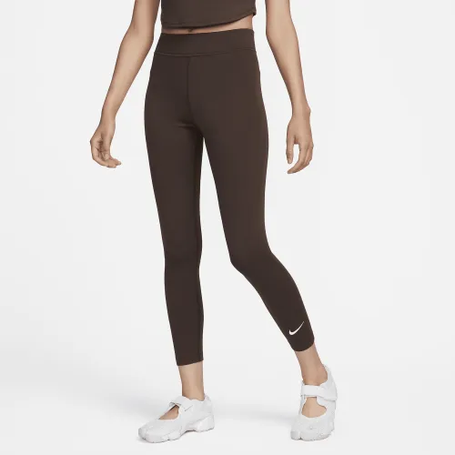 Nike Sportswear Classic жіноча З високою талією 7/8 лосіни колір коричневий