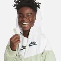 Nike Sportswear Windrunner Big детские (для мальчиков) Loose Hip-Length Hooded Куртка цвет зеленый