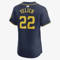 Christian Yelich Milwaukee Brewers чоловічі Nike Dri-FIT ADV MLB Elite Jersey блакитний