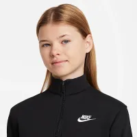 Nike Sportswear Club Fleece Big дитячі (Girls') 1/2-Zip Long-Sleeve Top колір чорний