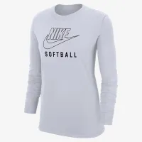 Nike Swoosh женская Softball Long-Sleeve футболка цвет белый