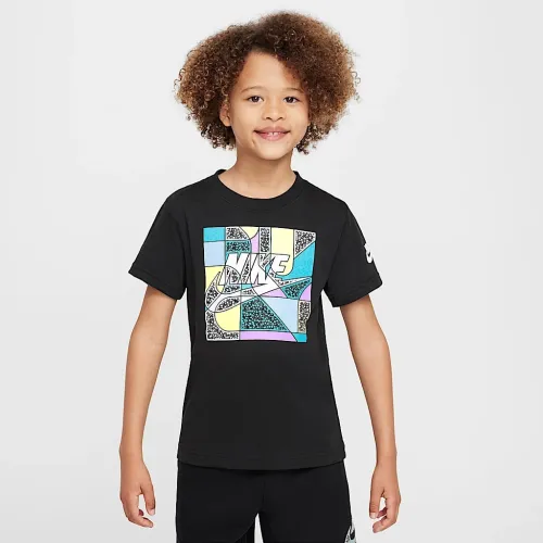 Nike Little дитячі Futura Block футболка колір чорний