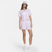 Nike Sportswear Essential жіноча Cropped Logo футболка колір фіолетовий