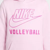 Nike Big детские волейбольные Pullover Толстовка с капюшоном Pink