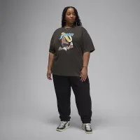 Nike Jordan жіноча Graphic Girlfriend футболка (великі розміри) колір чорний