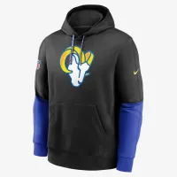 Los Angeles Rams Sideline Team Issue Club чоловічі Nike NFL Pullover Толстовка з капюшоном колір чорний