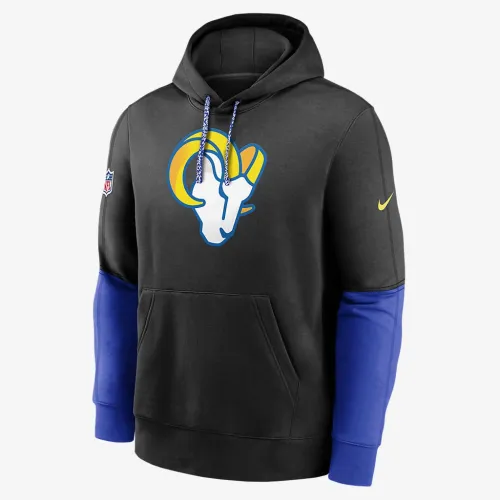 Los Angeles Rams Sideline Team Issue Club чоловічі Nike NFL Pullover Толстовка з капюшоном колір чорний