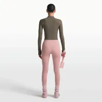 NikeSKIMS Ribbed Seamless женская Cropped Full-Zip Куртка цвет коричневый