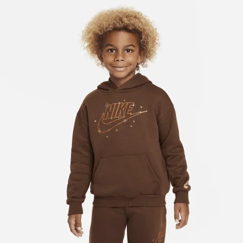 Nike Sportswear Shine Fleece Pullover Толстовка з капюшоном Little Kids Толстовка з капюшоном колір коричневий