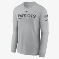 New England Patriots Salute to Service Mascot Edge Legend чоловічі Nike NFL Long-Sleeve футболка колір сірий