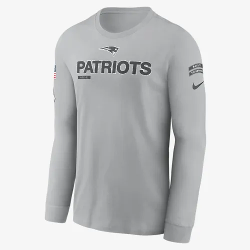 New England Patriots Salute to Service Mascot Edge Legend чоловічі Nike NFL Long-Sleeve футболка колір сірий