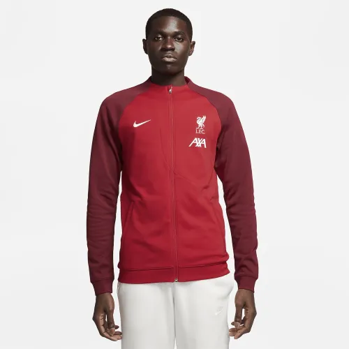 Liverpool FC Academy Pro чоловічі Nike Full-Zip Knit Soccer Куртка колір червоний