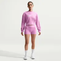 Nike Pro женская Dri-FIT Crew-Neck French Terry Top цвет фиолетовый