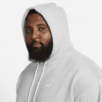 Nike Solo Swoosh чоловічі Fleece Толстовка з капюшоном колір сірий