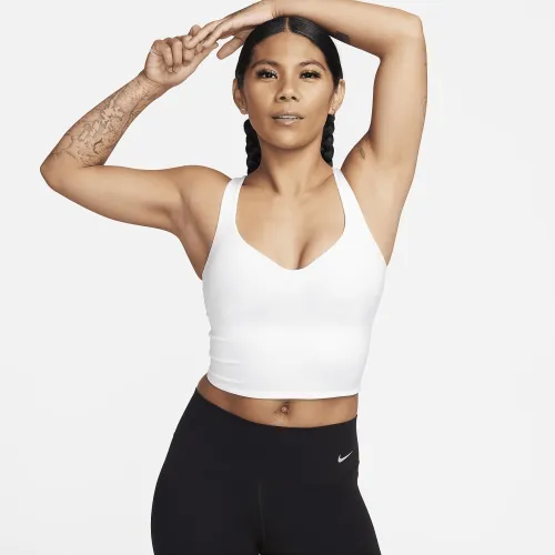 Nike Alate женская Medium-Support Padded Sports Bra Tank Top цвет белый
