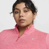 Nike Dri-FIT Swift Element UV женская 1/4-Zip Running Top (большие размеры) Pink