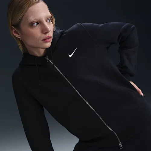Nike Sportswear Phoenix Fleece женская Full-Zip Толстовка с капюшоном цвет черный