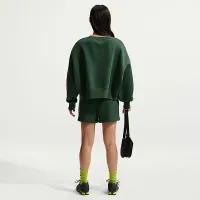 Nike Sportswear Phoenix Fleece женская Over-оверсайз Crew-Neck свитшот цвет зеленый