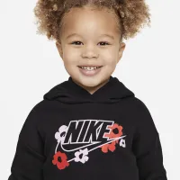Nike Floral Fleece Toddler Graphic Толстовка с капюшоном цвет черный
