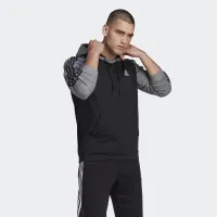 Кофта/футболка adidas Essentials Melange French Terry Толстовка с капюшоном HL1976 - черно-серая