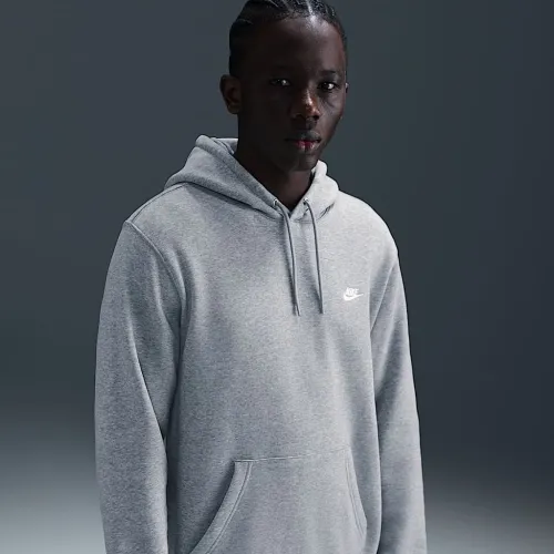 Nike Club чоловічі Pullover Fleece Толстовка з капюшоном колір сірий