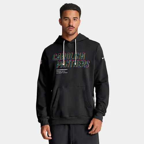 Carolina Panthers Crucial Catch Sideline чоловічі Nike Dri-FIT NFL Pullover Толстовка з капюшоном колір чорний