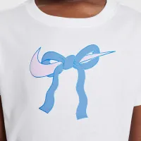 Nike Little дитячі Swoosh Ribbon футболка колір білий