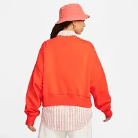 Nike Sportswear Phoenix Fleece жіноча Over-оверсайз Crew-Neck світшот колір червоний