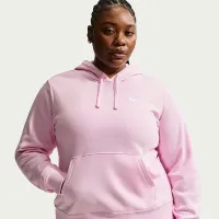 Nike Sportswear Club Fleece жіноча Pullover Толстовка з капюшоном (великі розміри) Pink