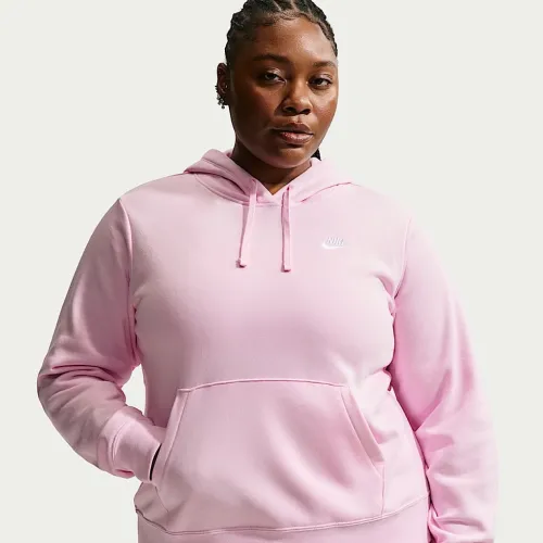 Nike Sportswear Club Fleece жіноча Pullover Толстовка з капюшоном (великі розміри) Pink