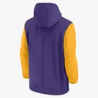 LSU Tigers Sideline Pre-Game Player чоловічі Nike College 1/2-Zip Hooded Куртка колір фіолетовий