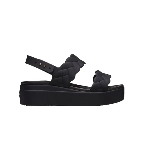 Шльопанці Crocs Brooklyn Woven Low Wedge 209977-060 - Чорні