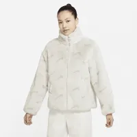 Nike Sportswear Plush жіноча Printed Faux Fur Куртка колір сірий