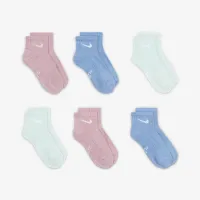 Nike Dri-FIT Performance Basics Little детские Ankle носки (6 пары) Pink