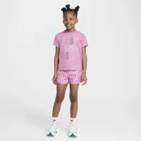 Nike Dri-FIT Femme Pop Little детские футболка and Tempo шорты набор Pink