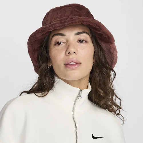 Nike Apex Faux Fur Bucket Hat колір коричневий