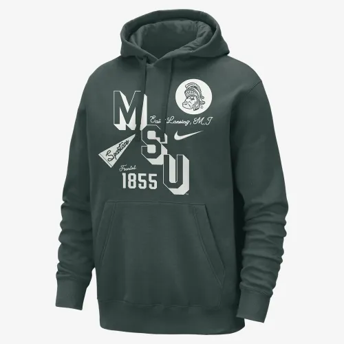Michigan State Club чоловічі Nike College Толстовка з капюшоном колір зелений