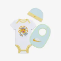 Nike Summer of Swoosh Baby (0-9M) 3-Piece Bodysuit Box комплект блакитний