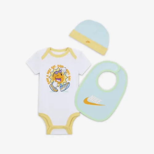 Nike Summer of Swoosh Baby (0-9M) 3-Piece Bodysuit Box набор синий