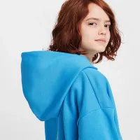 Nike Culture of баскетбольные Big детские Fleece Pullover баскетбольные Толстовка с капюшоном синий