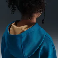 Nike Sportswear Club Fleece Big детские (Girls') оверсайз Толстовка с капюшоном синий