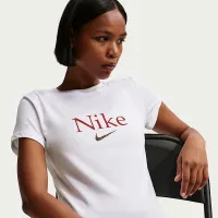 Nike Sportswear женская Cropped футболка цвет белый