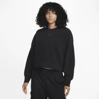 Nike Sportswear Plush женская оверсайз Crew-Neck Mod Crop свитшот цвет черный
