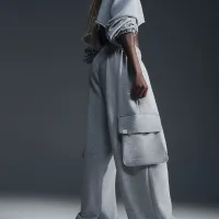 Nike Sportswear жіноча Low-Rise оверсайз French Terry Open-Hem Pants колір сірий