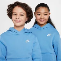 Nike Sportswear Club Fleece Big детские Pullover Толстовка с капюшоном синий