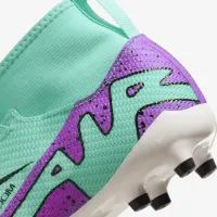 Nike Jr. Mercurial Superfly 9 Pro Little/Big дитячі Firm-Ground High-Top футбольні бутси колір зелений