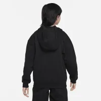 Nike Sportswear Club Fleece Big детские оверсайз Full-Zip Толстовка с капюшоном цвет черный
