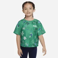 Nike Icon Clash Boxy Tee Little детские Tee цвет зеленый